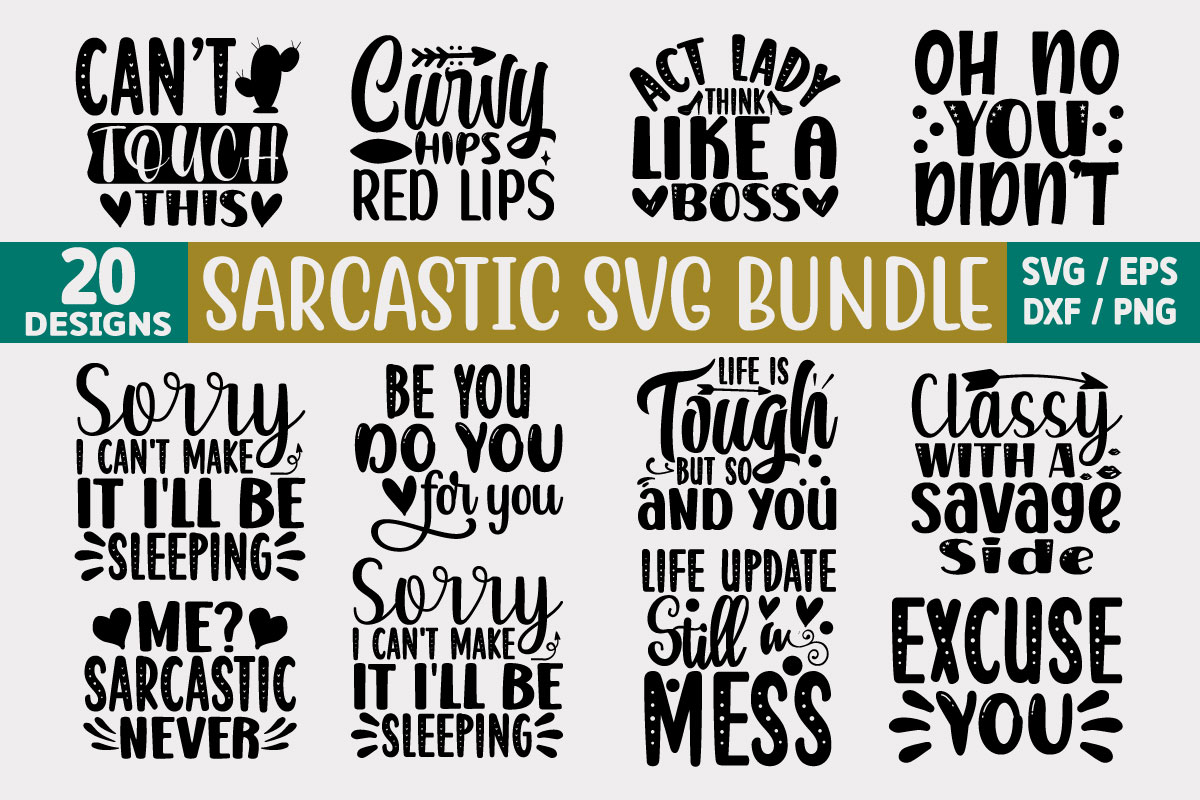 Sarcastic SVG Bundle - Buy t-shirt designs