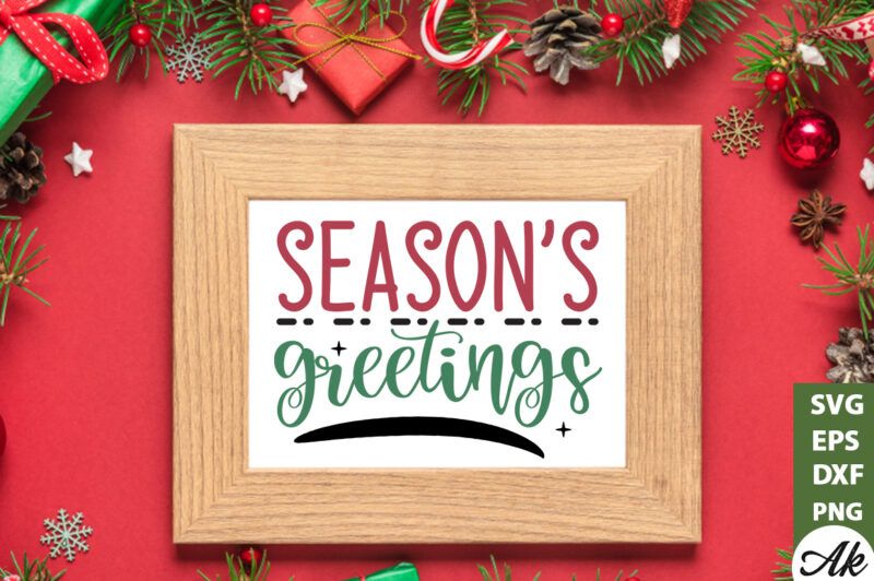 Season’s greetings Sign Making SVG