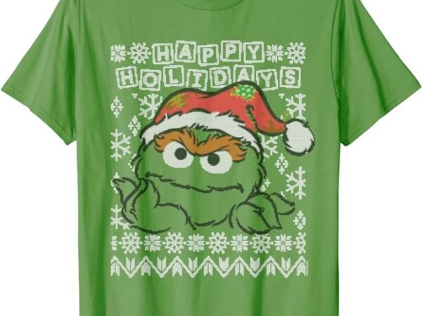 Sesame street oscar the grouch ugly christmas t-shirt