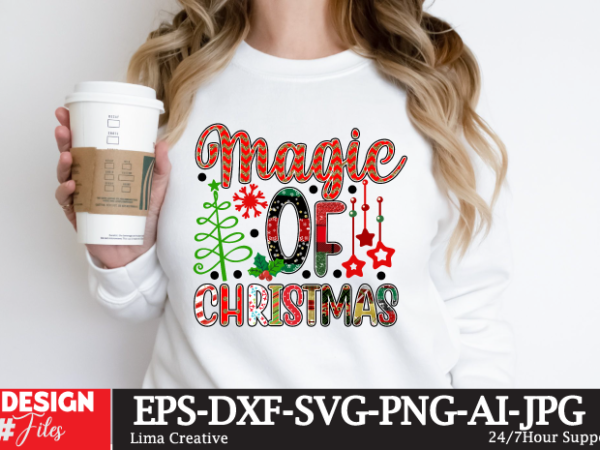 Magic of christmas sublimation png,christmas sublimation design,christmas t-shirt design