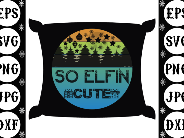 So elfin cute t shirt template vector