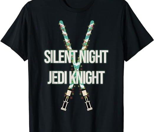 Star wars christmas silent night jedi knight lightsabers t-shirt