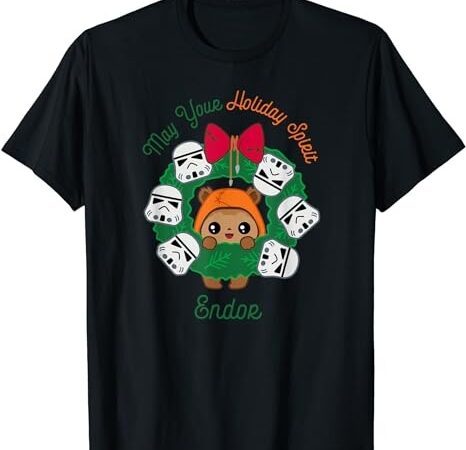 Star wars ewok christmas may your holiday spirit endor cute t-shirt