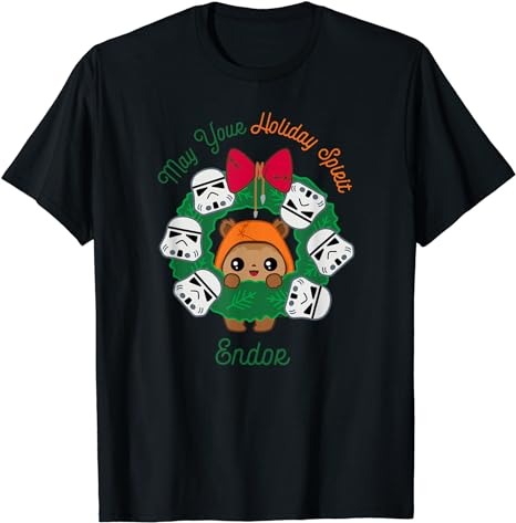 Star Wars Ewok Christmas May Your Holiday Spirit Endor Cute T-Shirt