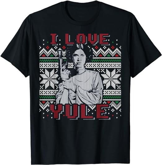 Star Wars I Love Yule Leia Christmas Humor T-Shirt T-Shirt