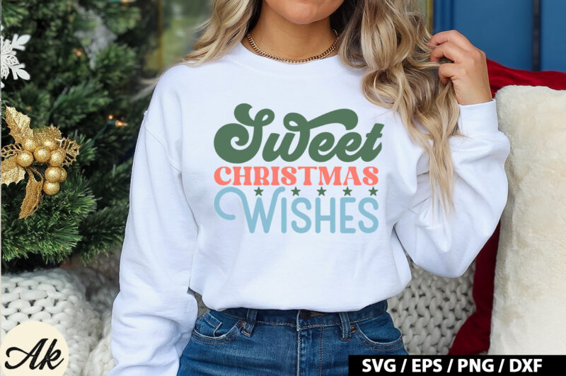 Sweet christmas wishes Retro SVG