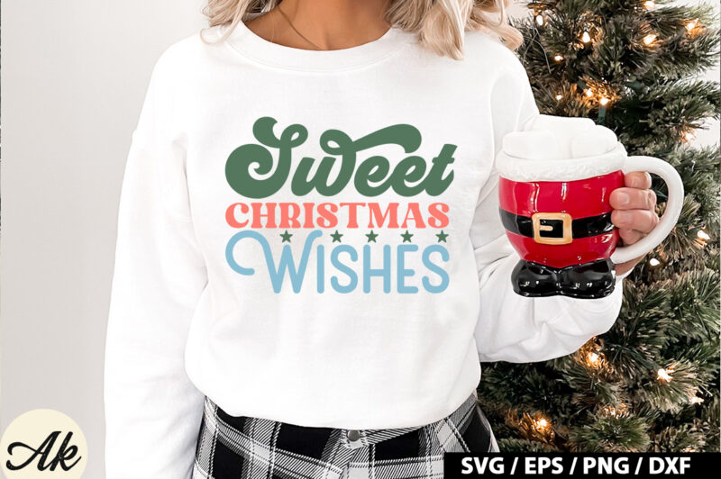 Sweet christmas wishes Retro SVG