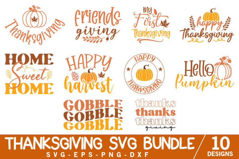 Thanksgiving SVG Bundle, Thanksgiving Svg, Fall vibes svg, Trendy svg, Coffee mug svg, Pumpkin svg, Groovy Autumn Svg, Fall Shirt svg