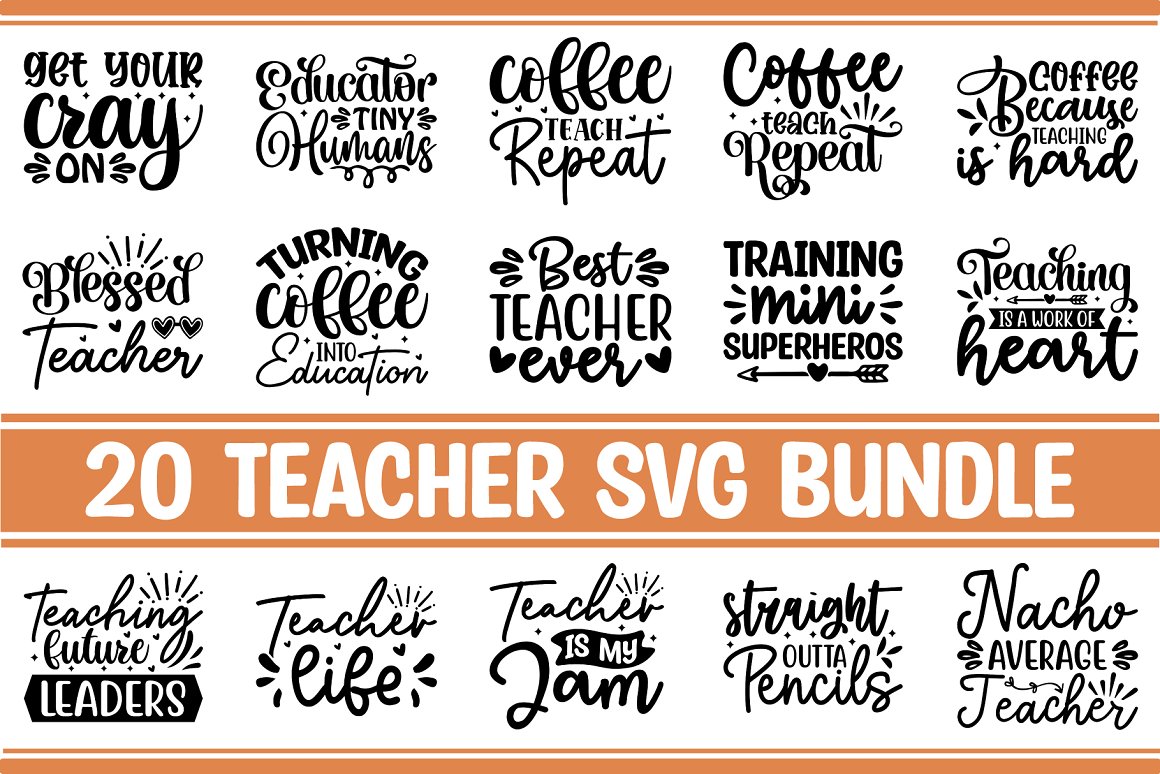 Teacher Svg Bundle - Buy t-shirt designs