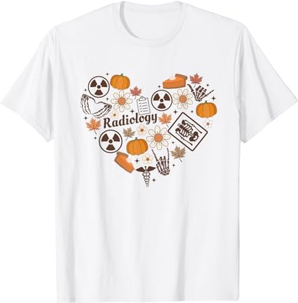 Thanksgiving radiology rad tech fall autumn xray tech ct mrt t-shirt