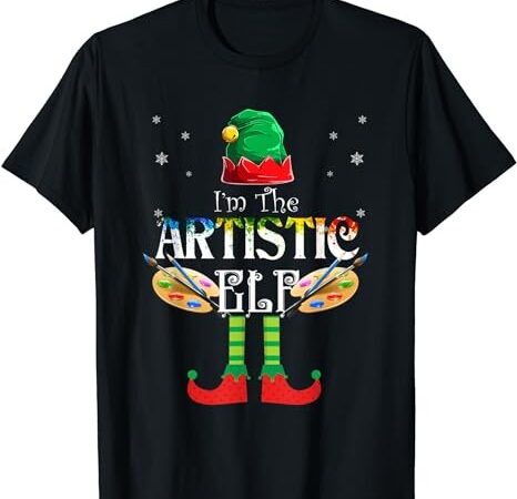 The artistic elf group matching family christmas gifts art t-shirt