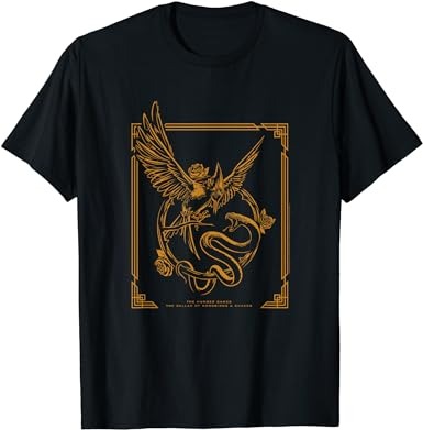 The ballad of songbirds and snakes framed gold keyart t-shirt