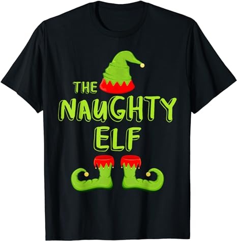 The Naughty Elf T-Shirt Matching Group Christmas Costume T-Shirt - Buy ...