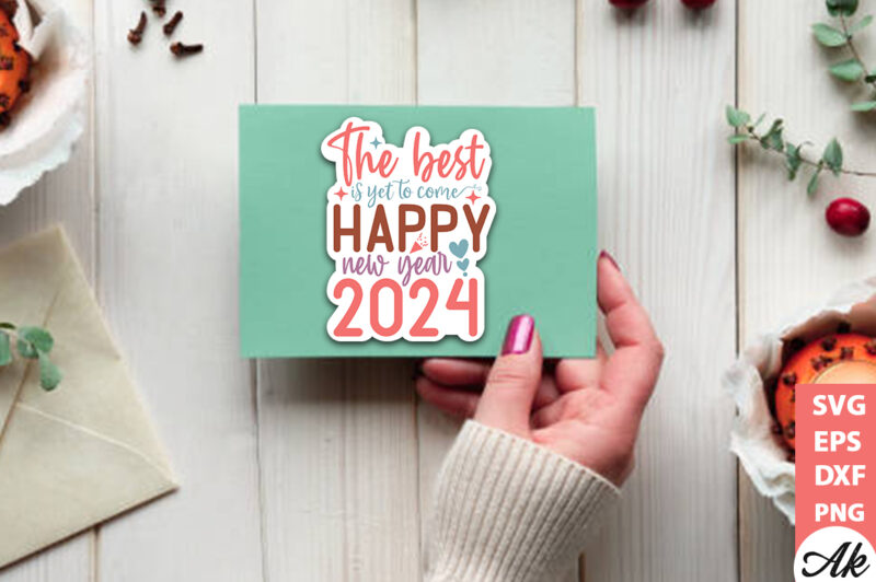 Stickers New Year SVG Bundle