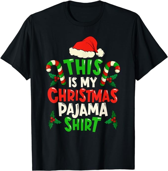 This Is My Christmas Pajama Shirt Gift Christmas Matching T-Shirt - Buy ...