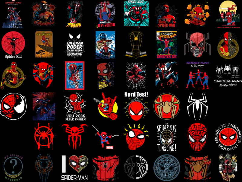 100 Super Hero T-Shirt Designs Bundle 2 | Spidey T-Shirt Designs Bundle | Masked Hero T-Shirt Designs Bundle | DTF Transfer | DTG Transfer