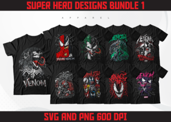 30 Super Hero T-Shirt Designs Bundle 1 | Anti Hero T-Shirt Design | T-Shirt Design Bundle | Streetwear Design | Digital Download | DTF | DTG