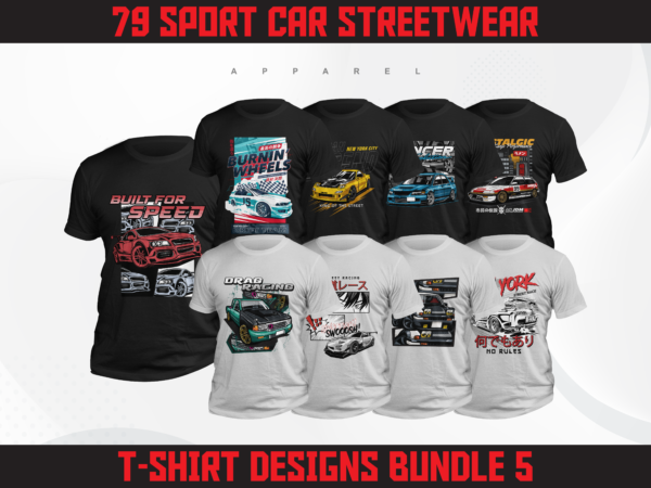 Sport car t-shirt designs bundle 5 | sport car poster designs | jdm designs | truck designs | sport car streetwear designs | dtg | dtf