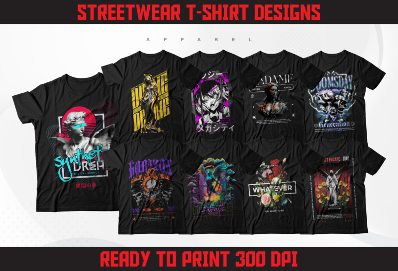 Urban Streetwear Designs | Anime T-Shirt Designs | Streetwear Designs ...