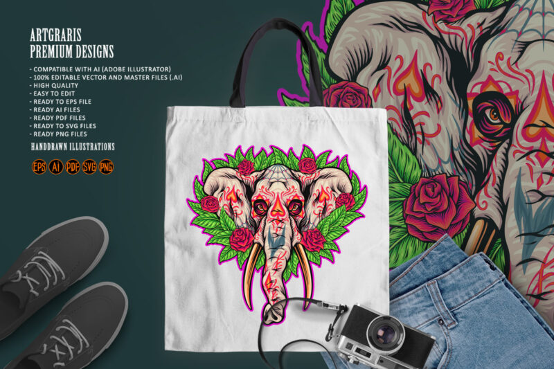 Death botanical beauty floral elephant