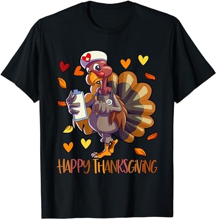 Turkey nurse thanksgiving shirt women holiday nursing t-shirt