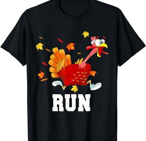 Turkey run costume thanksgiving running turkey trot t-shirt png file