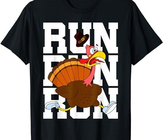 Turkey run costume thanksgiving running turkey trot t-shirt