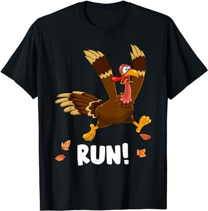 Turkey run costume thanksgiving running turkey trot t-shirt