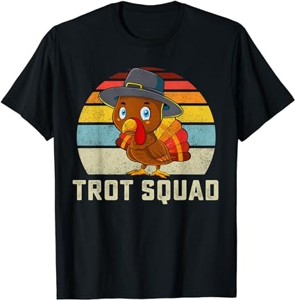 Turkey trot squad thanksgiving run costume men women kids t-shirt