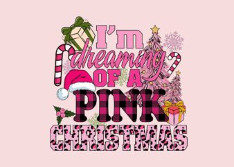 Dreaming Pink Christmas Svg, Pink Christmas Svg, Pink Winter Svg, Pink Santa Svg, Pink Santa Claus Svg, Christmas Svg
