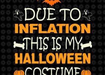 Due To Inflation This Is My Halloween Costume Svg, Halloween Svg, Halloween Costume Svg t shirt vector illustration