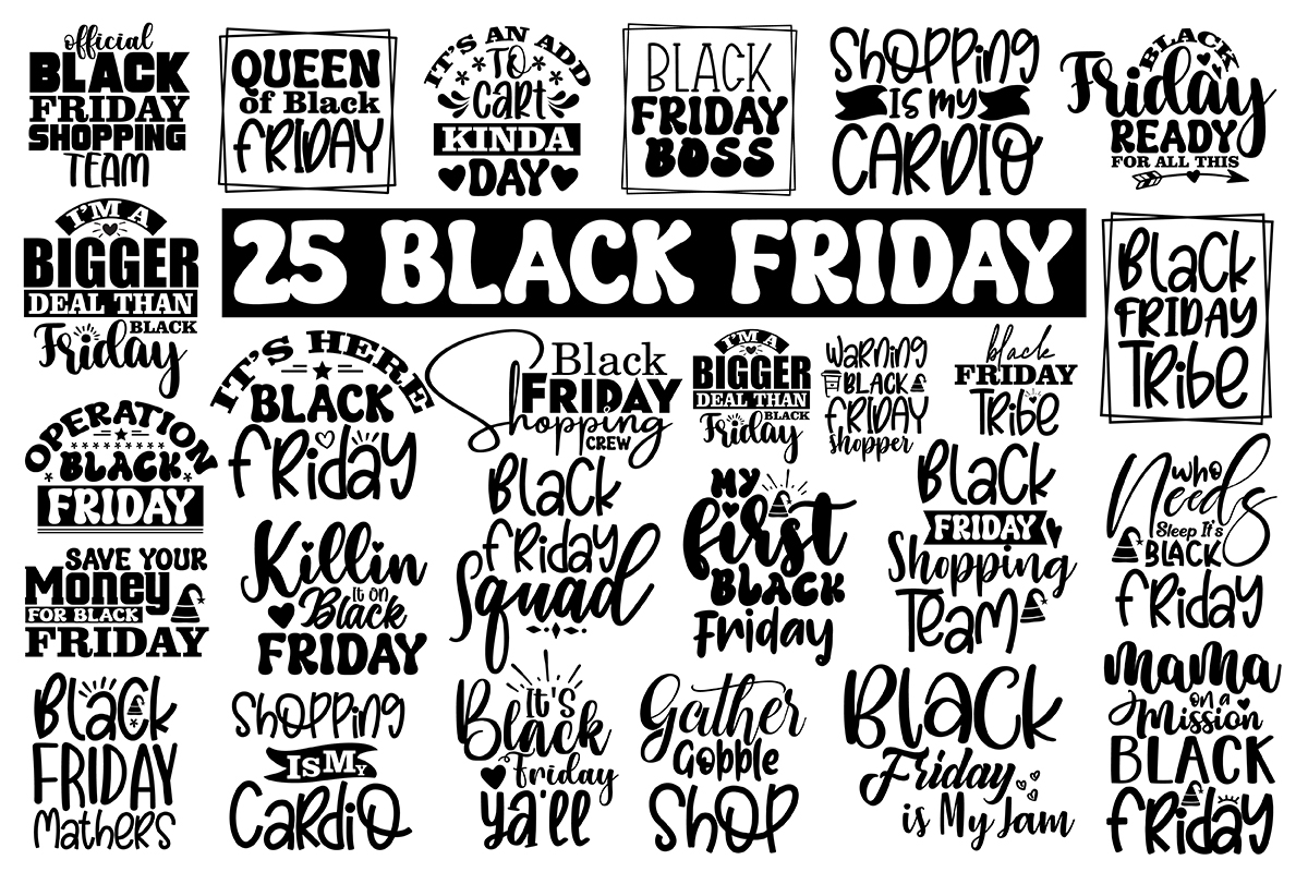 Black Friday SVG Bundle, SVG Bundle - Buy t-shirt designs