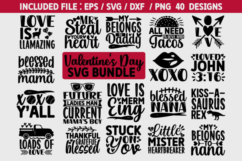 Valentine’s day Mega SVG Bundle