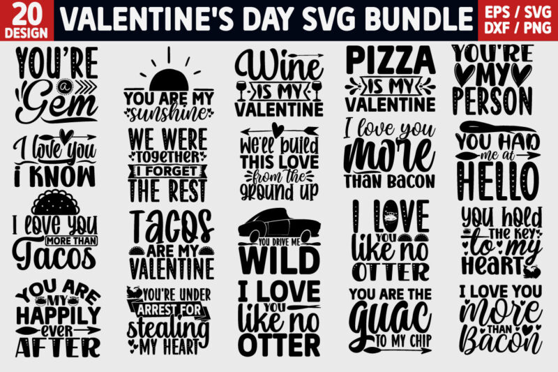 Valentine’s Day SVG Bundle