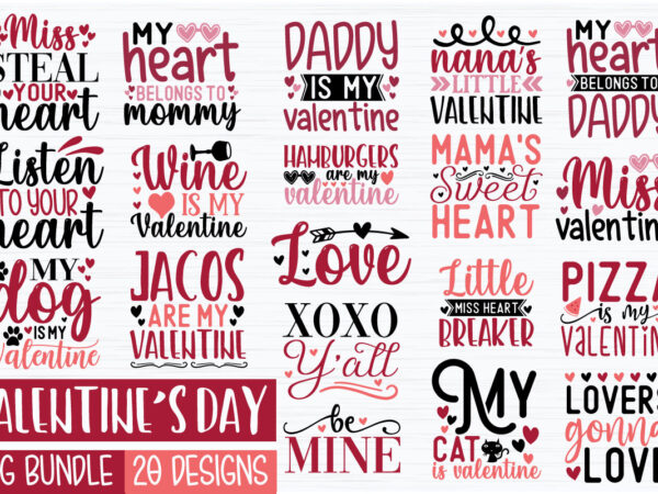 Valentine’s day svg bundle t shirt vector art