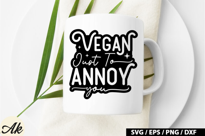 Vegan just to annoy you Retro SVG