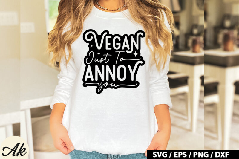 Vegan just to annoy you Retro SVG