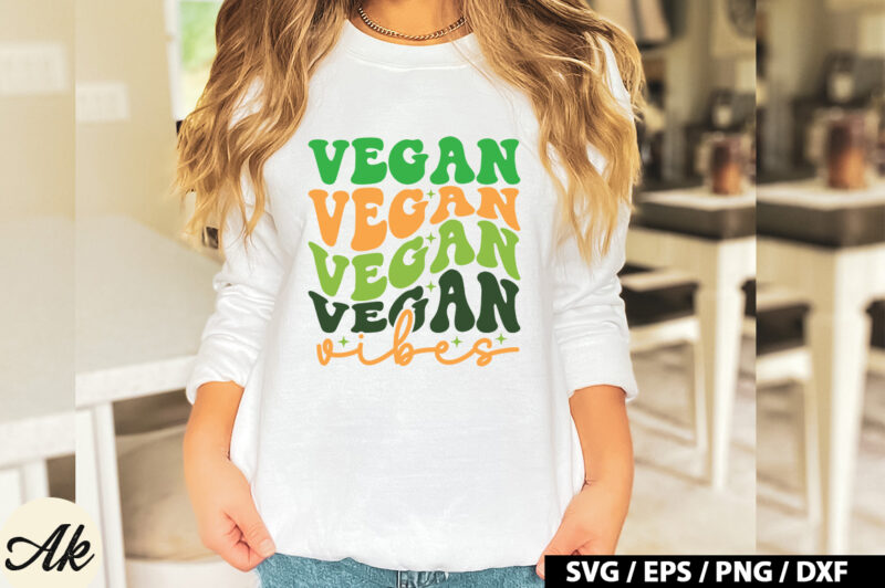 Vegan vibes Retro SVG