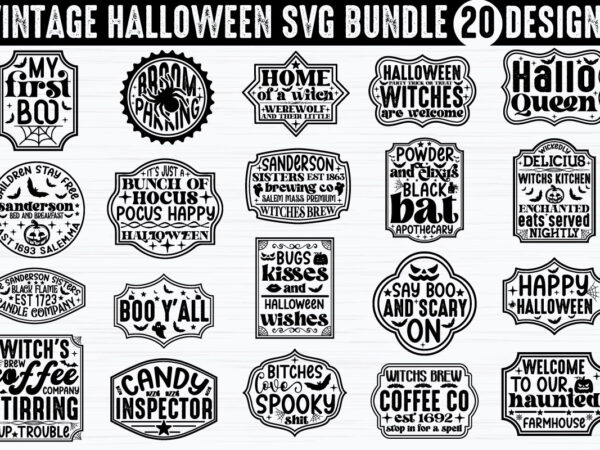 Vintage halloween svg bundle t shirt vector art