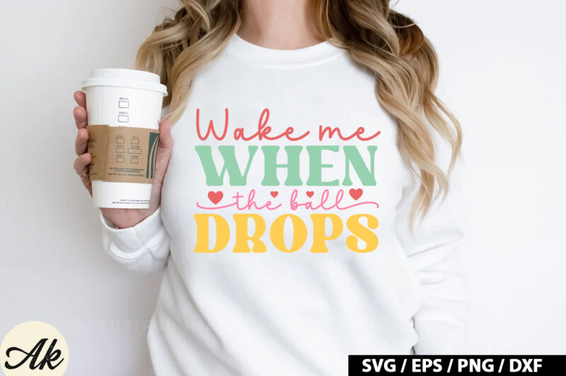 Wake me when the ball drops Retro SVG