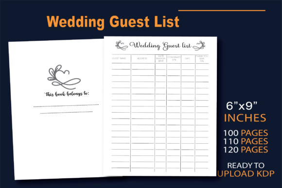 Wedding Guest List Planner Notebook