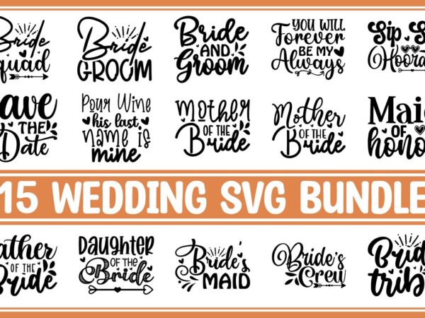 Wedding svg bundle t shirt design for sale