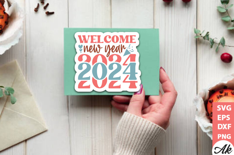 Stickers New Year SVG Bundle