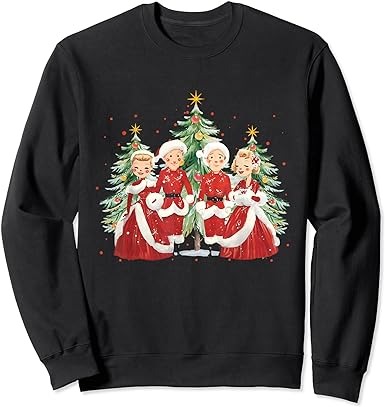 White christmas movie 1954 xmas song holiday pajamas retro sweatshirt