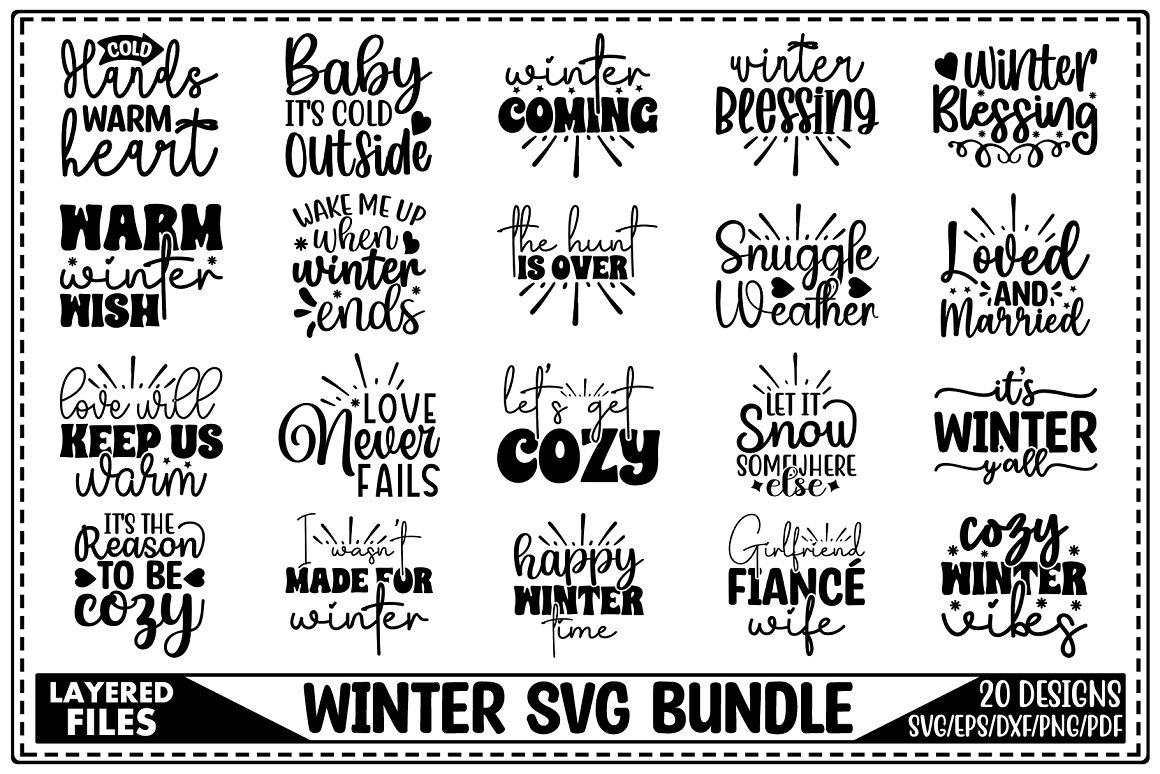 Winter SVG Bundle - Buy t-shirt designs