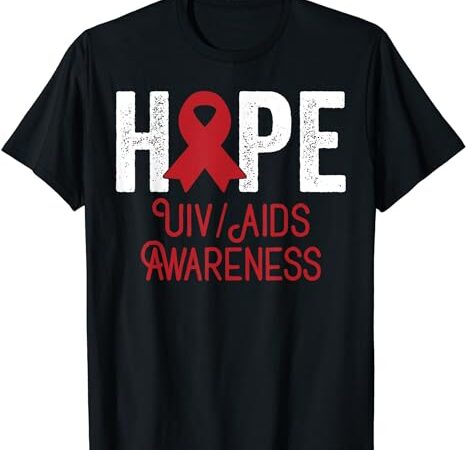 World aids day costume aids hope hiv aids awareness t-shirt