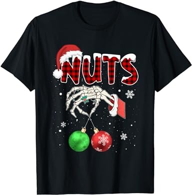 Xmas chestnuts chest nuts christmas funny couple matching t-shirt