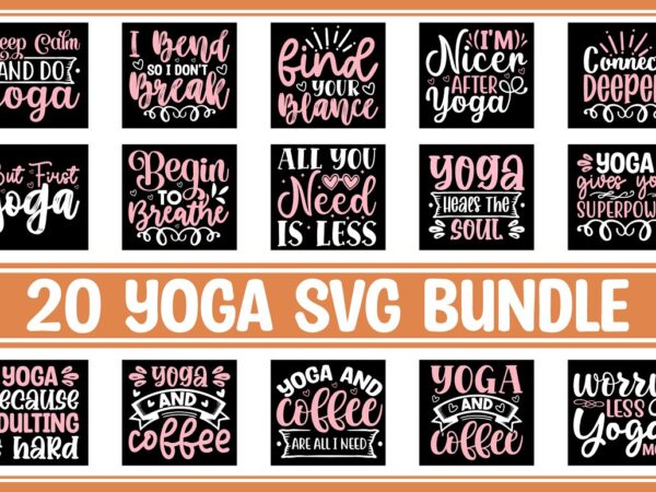 Yoga svg bundle t shirt design template