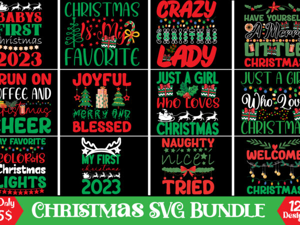 Christmas svg bundle 2023 t shirt vector file