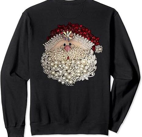 Christmas santa claus jewel art sweatshirt